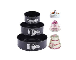 JUEGO DE 3 MOLDES DESMONTABLES 24, 26, 28. NEGROS GRUESO