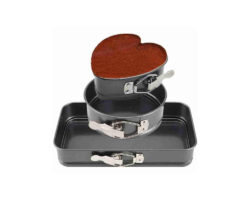 JGO DE 3 MOLDES RECTANGULAR 11X22 REDONDO11 Y CORAZON 11CM