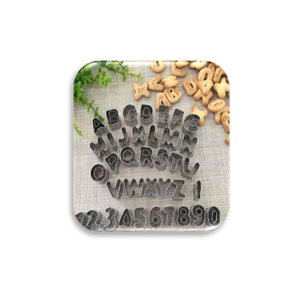 JGO DE CORTADOR ABECEDARIO Y NUMEROS AINOX  3 CM