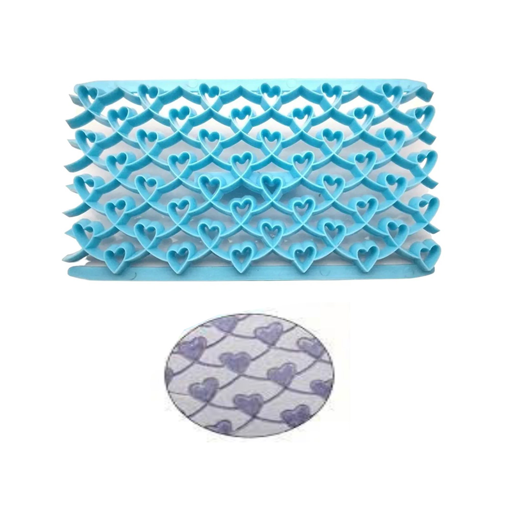 TEXTURIZADOR PLAS. 8.5X15 CM CORAZONES