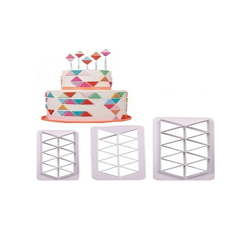 3 CORTADORES PLACA TRIANGULO E  2, 2.5 Y 3.5 CM