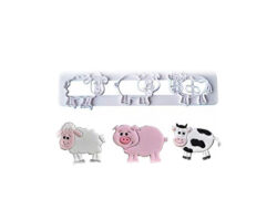 CORTADOR PLAS PLACA ANIMALES GRANJA  5.5 X 27 CM