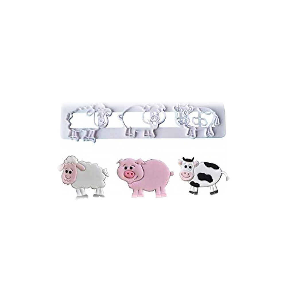 CORTADOR PLAS PLACA ANIMALES GRANJA  5.5 X 27 CM