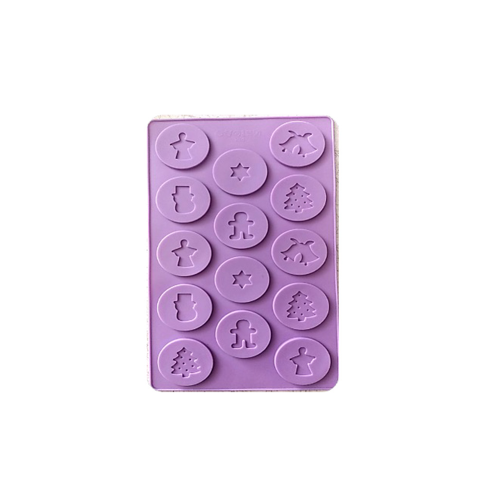 MOLDE SILICON MONEDAS NAVIDAD CHOCOLATE 14 CAV DE 5 DIAM. 30