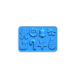 MOLDE SILICON NAVIDAD 8 CAV CAMPANA BASTON MOÑO 7 CM