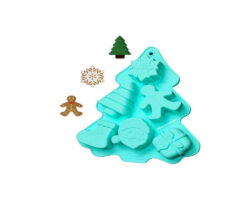 MOLDE SIL. ARBOL 6 FIGURAS 22C18C2.5 CM.