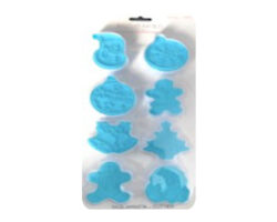 CORTADOR MARCADOR PLASTICO NAVIDAD JENGIBRE CAMPANA 8 PZ 6.5