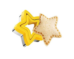 CORTADOR EXPULSOR ESTRELLA  ACERO PLASTICO 10X10X4 CM