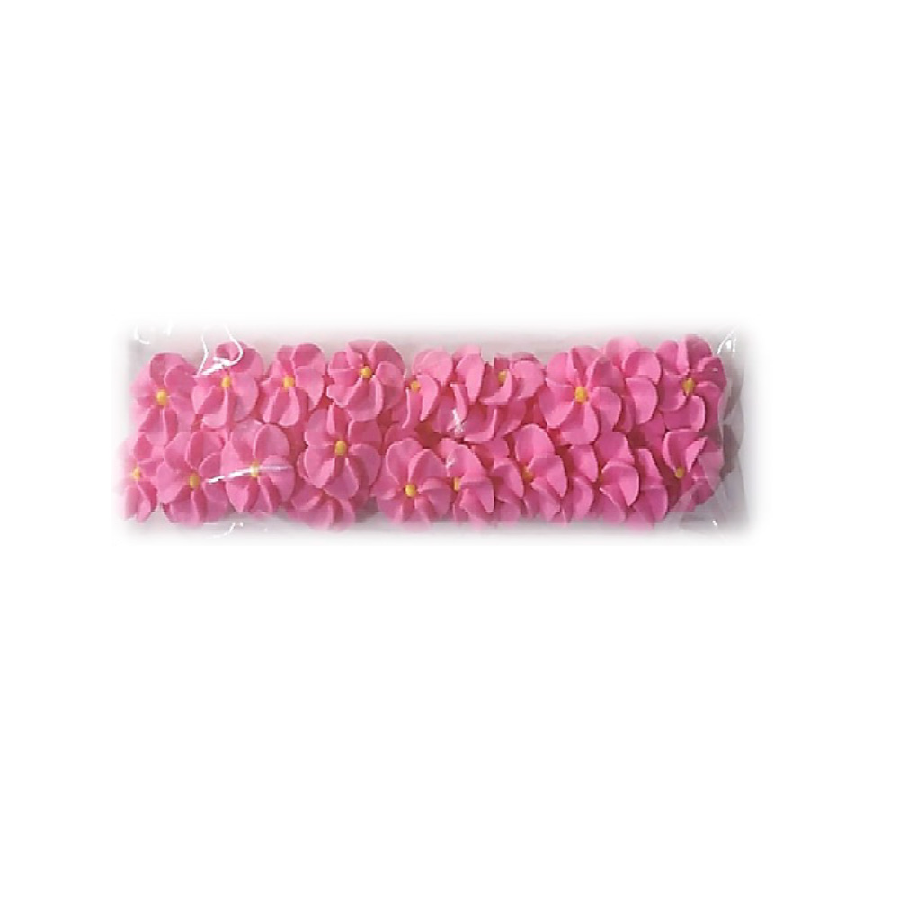 PASTILLAJE AZUCAR FLOR REHILETE ROSA 2X2 CM 40 PZS. APROX.