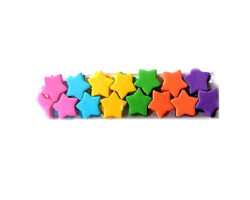 PASTILLAJE AZUCAR ESTRELLA COLORES 2X2 CM 30 PZS. APROX.
