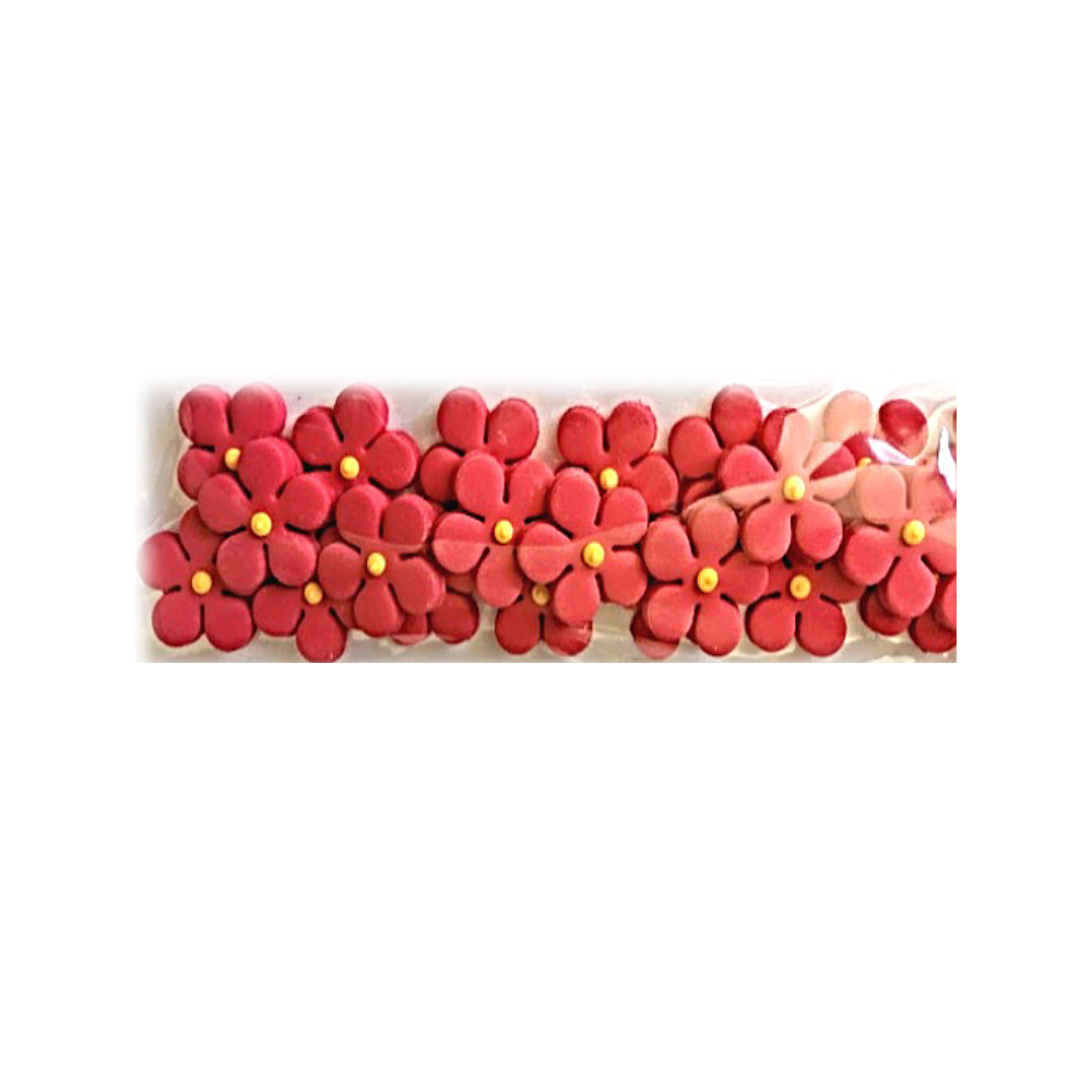 PASTILLAJE AZUCAR FLOR DURAZ 5 PETA CORAL  2.5 CM 21 PZS. AP