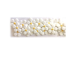 PASTILLAJE AZUCAR FLOR DURAZ 5 PETA BLANCA 2.5 CM 21 PZS. AP