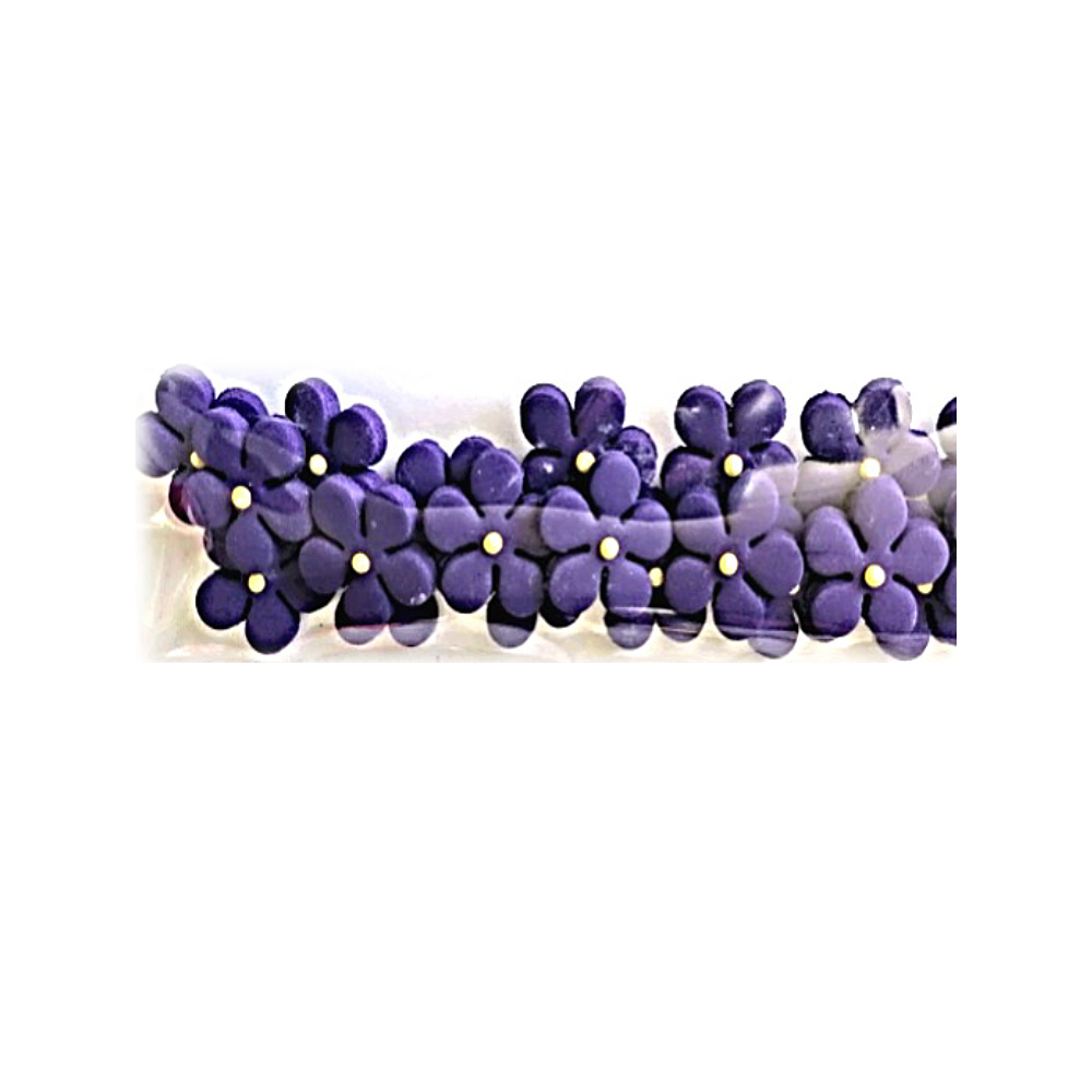 PASTILLAJE AZUCAR FLOR DURAZ 5 PETA MORADA 2.5 CM 21 PZS. AP