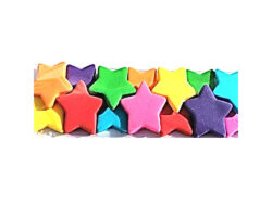 PASTILLAJE AZUCAR ESTRELLA GDE COLORES 3 CM 14 PZS. APROX.