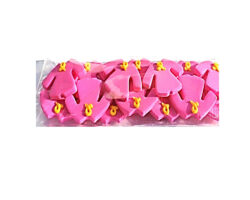 PASTILLAJE AZUCAR CHAMBRITA ROSA 4X2.5CM 14 PZS. APROX.