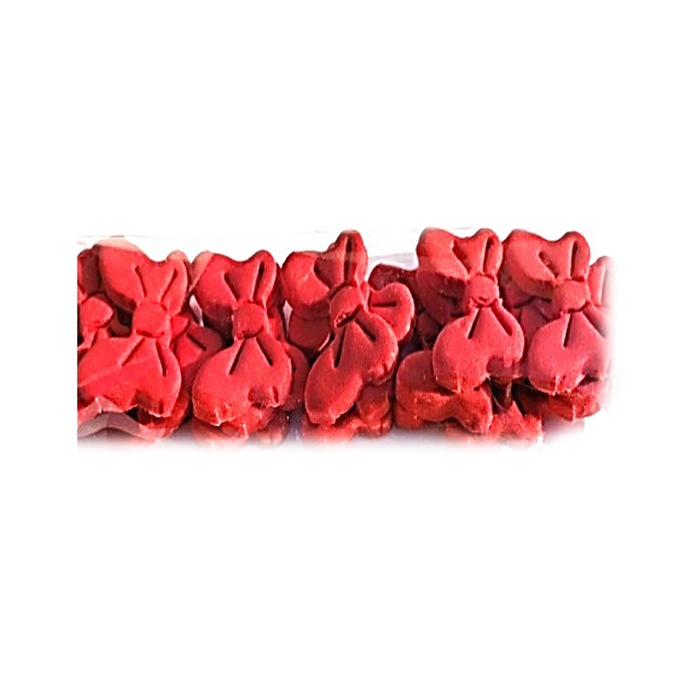 PASTILLAJE AZUCAR MOÑO ROJO 3X2.5CM 20 PZS. APROX.