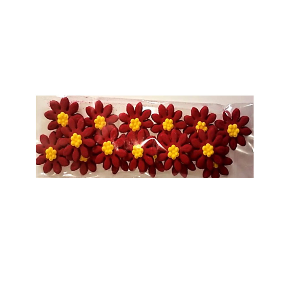 PASTILLAJE AZUCAR FLOR MARGARITA TINTA 3X3 CM 16PZ