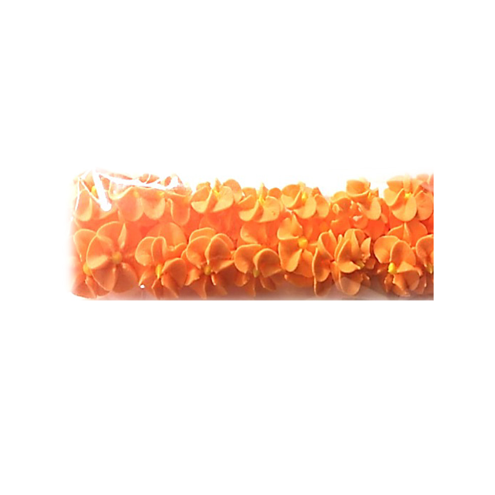 PASTILLAJE AZUCAR FLOR  REHILETE NARANJA  2X2 CM 40 PZS. APR