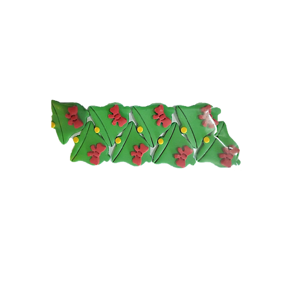 PASTILLAJE AZUCAR NAV CAMPANA VERDE 8 PZ 3.5 CM