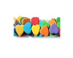 PASTILLAJE AZUCAR CORAZON COLOR 2.5 CM 30 PZS. APROX.