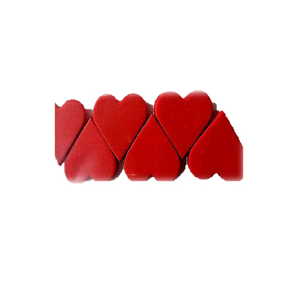 PASTILLAJE AZUCAR CORA ROJ GDE 3.5X3.5 CM 12 PZS. APROX.