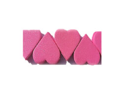 PASTILLAJE AZUCAR CORAZON GDE ROSA GLITER 4X4 CM 10 PZS. APR