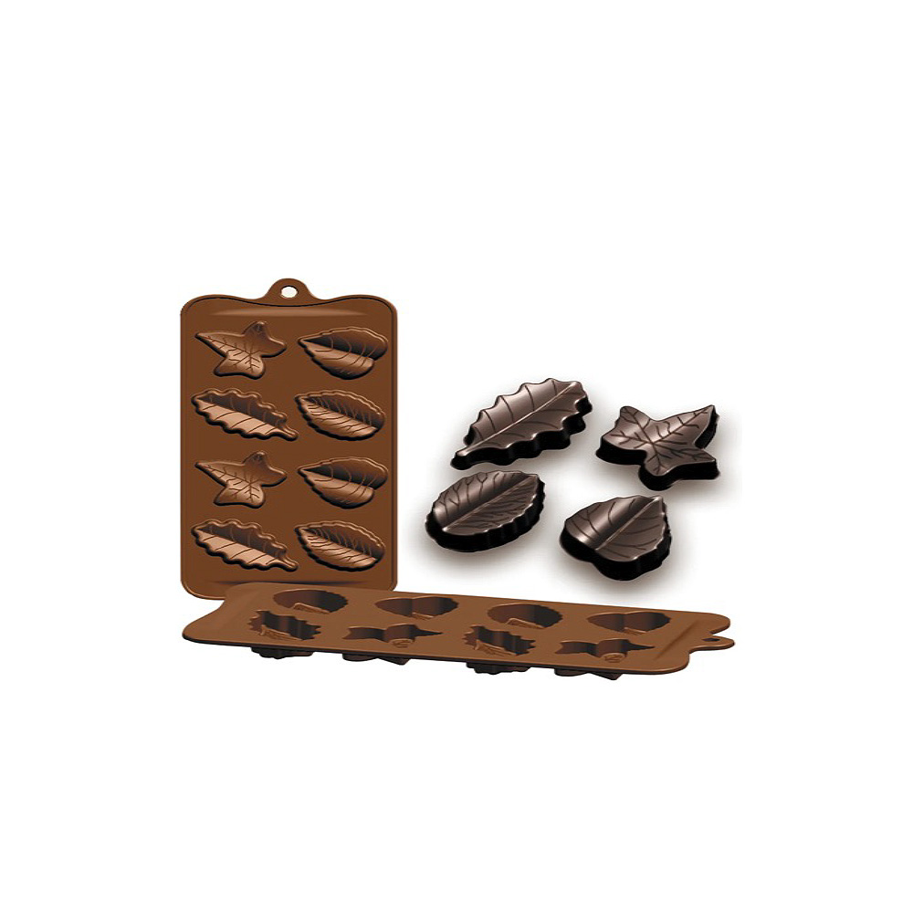 MOLDE SILICON CHOCOLATE HOJAS 20X11CM