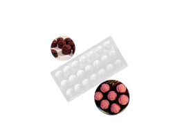 MOLDE POLICARBONATO ROSAS 21 CAVIDADES 13X27X2.5CM