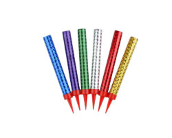 VELA PIROTECNIA 5 CM 15 SEGUNDOS COLORES BOLSA CON 50 PZ