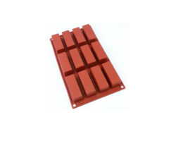 MOLDE SILICON RECTANGULAR 12 CAV. BARRITAS DE 8X3X3 CMS
