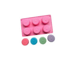 MOLDE SILICON MARGARITAS DE 7 CMS. X 2.5 ALT. DE 6 CAV.