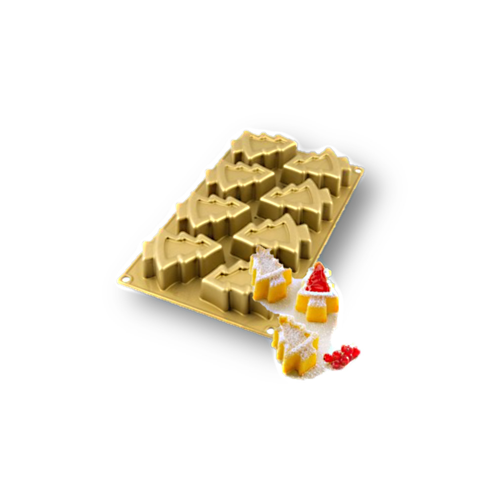 MOLDE DE SILICON ARBOL 8 CAV. 8X3 CM.