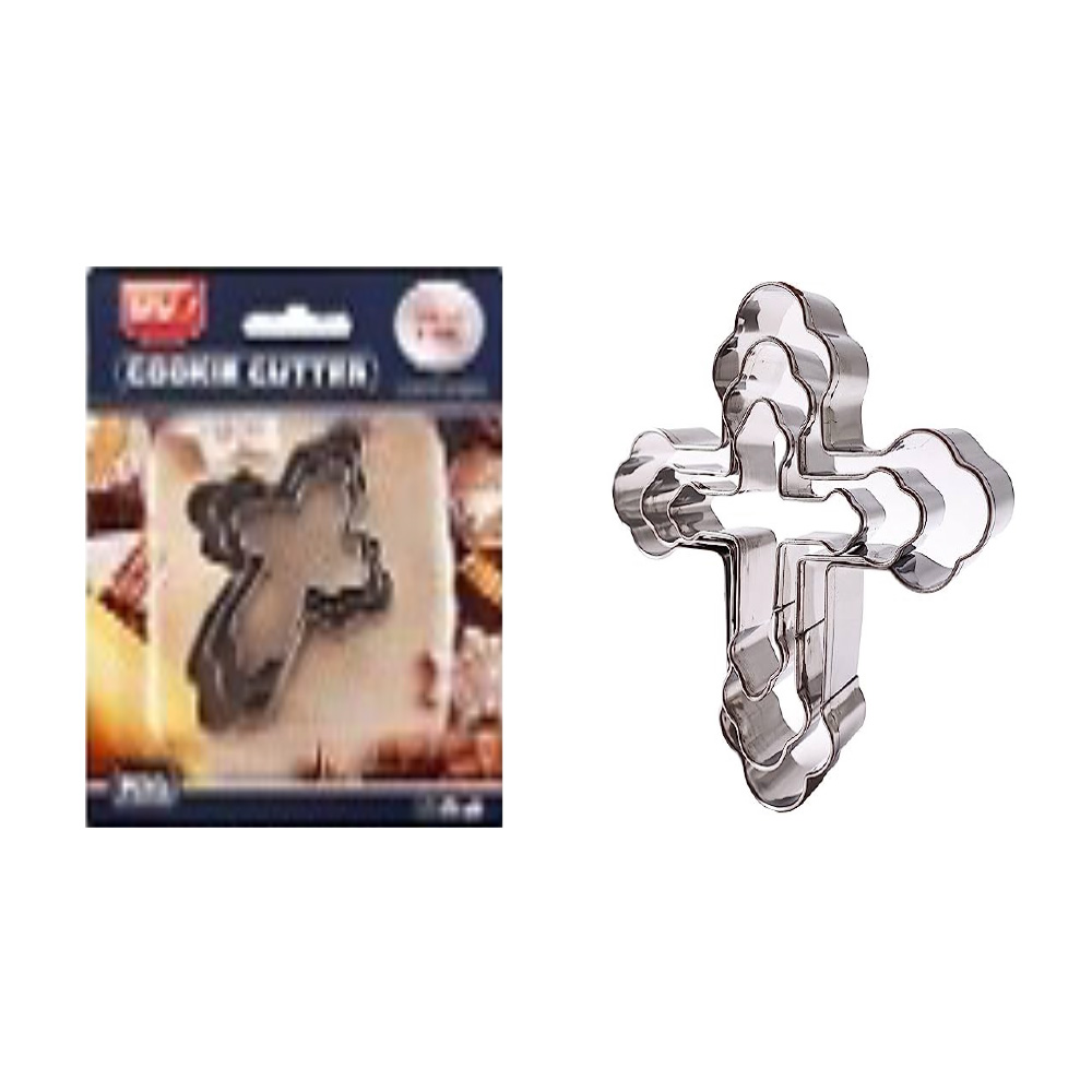 CORTADOR AINOX CRUZ 3 PZ DE 5.5, 7.5 Y 8.5 CM