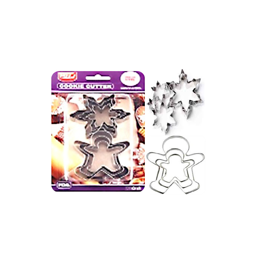 CORTADORES AINOX COPO Y GENGIBRE 6 PZ DE4 A 7.5 CM