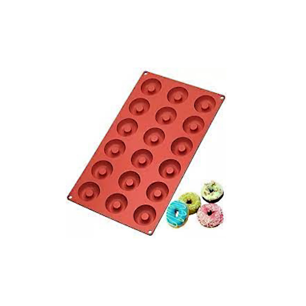 MOLDE SILICON MINI DONA 4 CMS DIAM.  18 CAV30X27CM