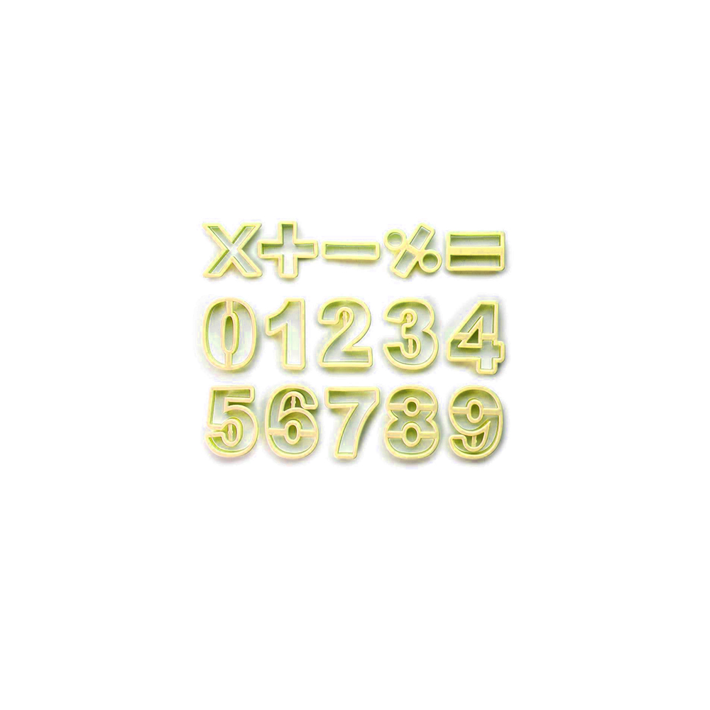 CORTADOR GALLETAS PLT NÚMEROS 6 CM 14 PZ