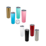 TERMO AINOX 20 OZ TAPA ACRILICO 8 COLORES ANGOSTO