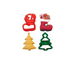 CORTADORES PLASTI NAVIDAD ARBOL BOTA 8 CM 2 PZ =NCK74