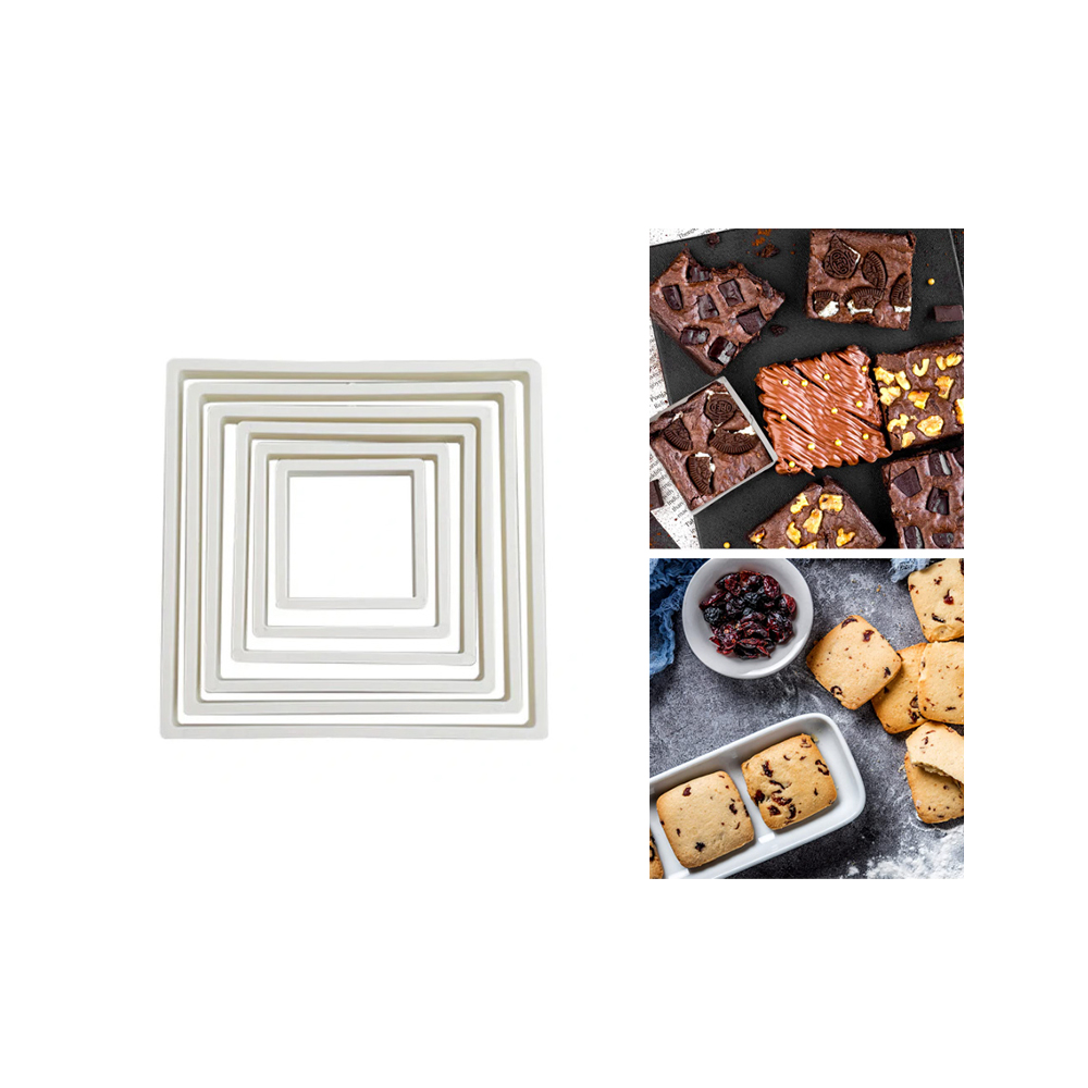 CORTADOR CUADRADO PLASTICO 6 PZ DE 13 A 5 CM