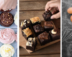 CHAROLAS, MUFFINS Y BROWNIE