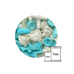 FIGURAS DE FONDANT BABY NIÐO PIECITO,BIBI,CARREOLA Y BOTON 2