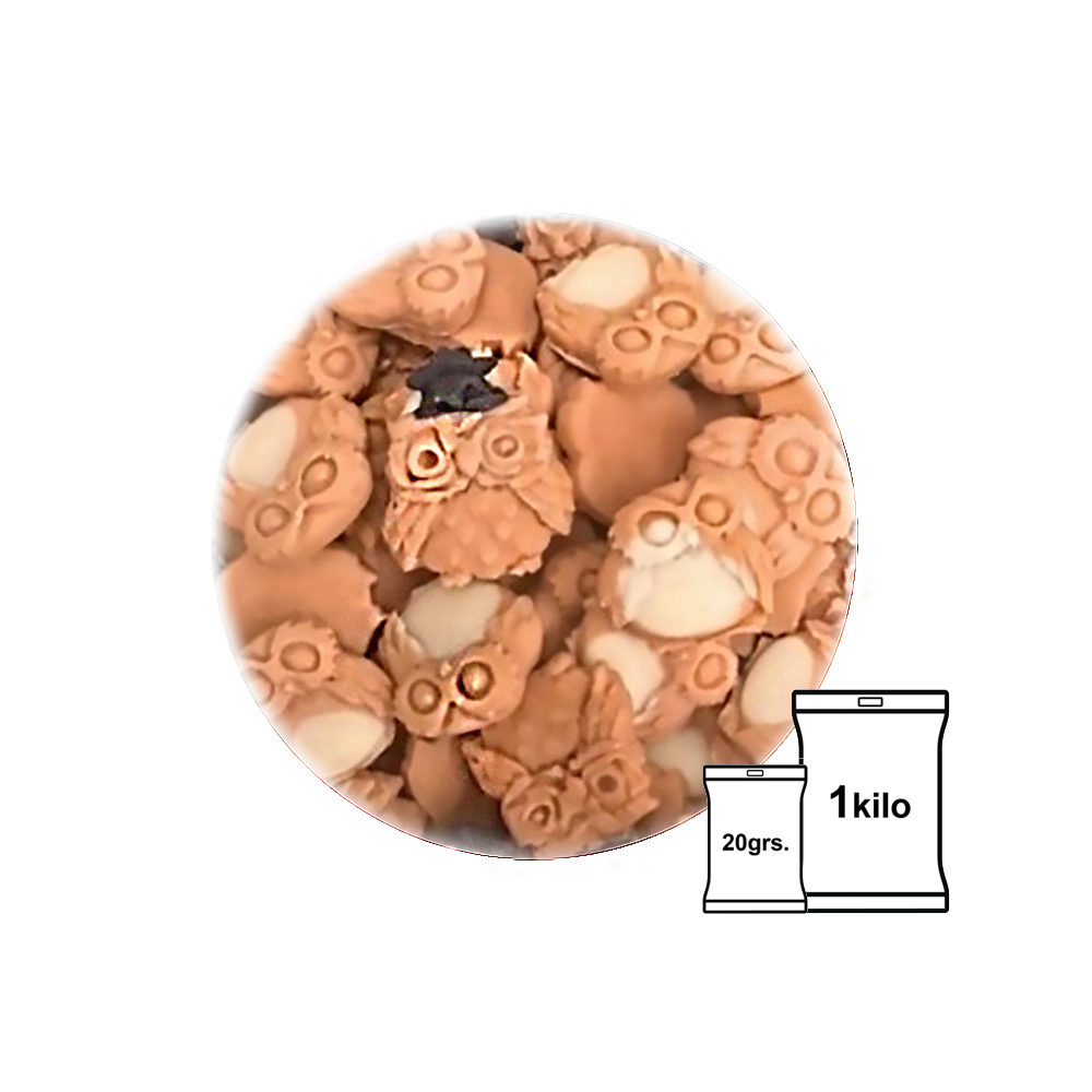 FIGURAS DE FONDANT BUHOS GRADUACION 20G