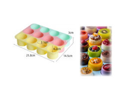 MOLDE SILICON PANQUESITOS 12 CAV 22X14.5 CM