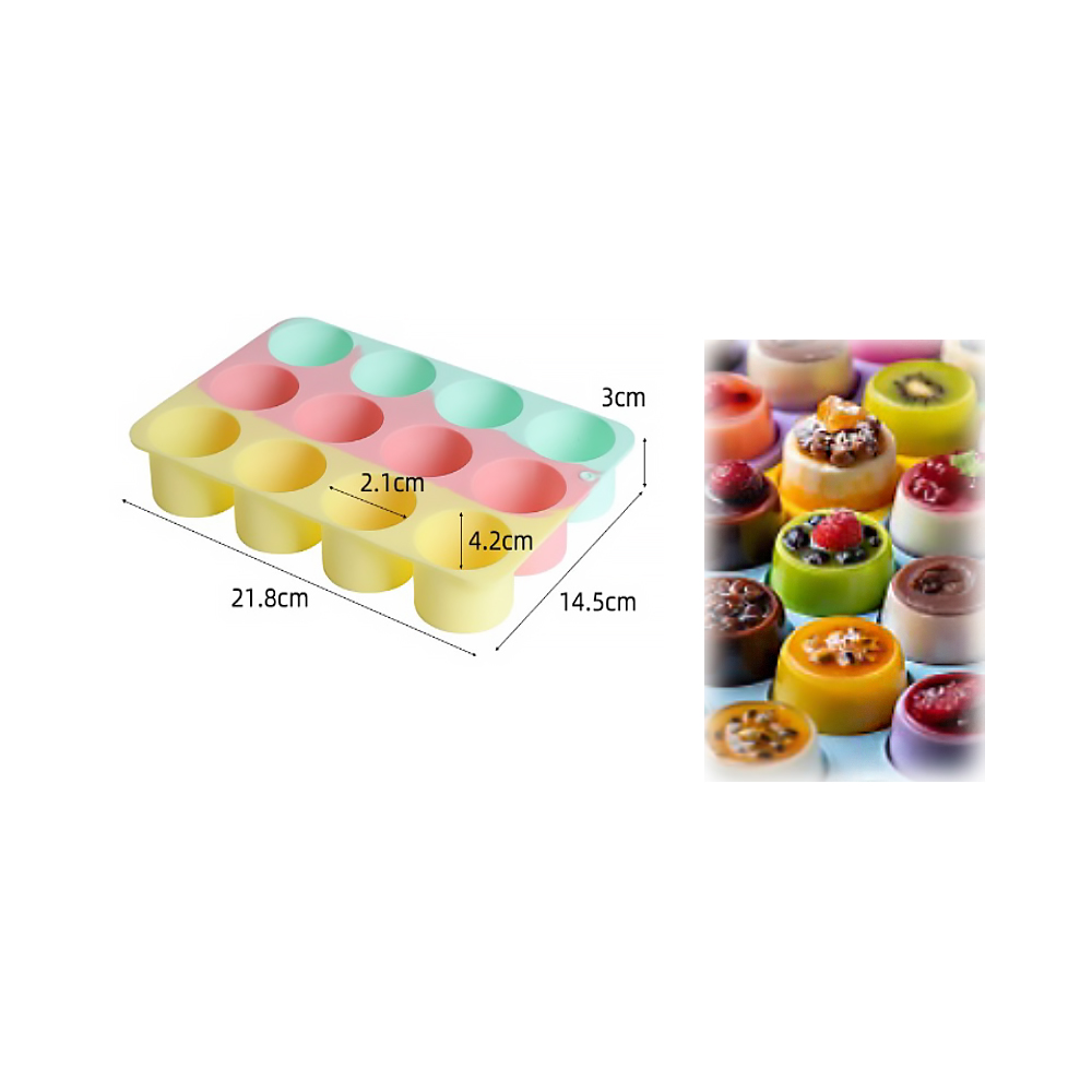 MOLDE SILICON PANQUESITOS 12 CAV 22X14.5 CM
