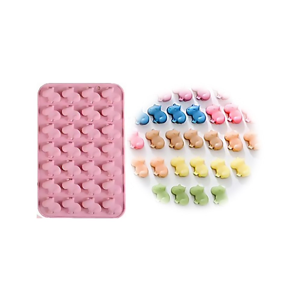 MOLDE SILICON MINI CAPIBARA DE 28 CAV. 20.5X23 CMS