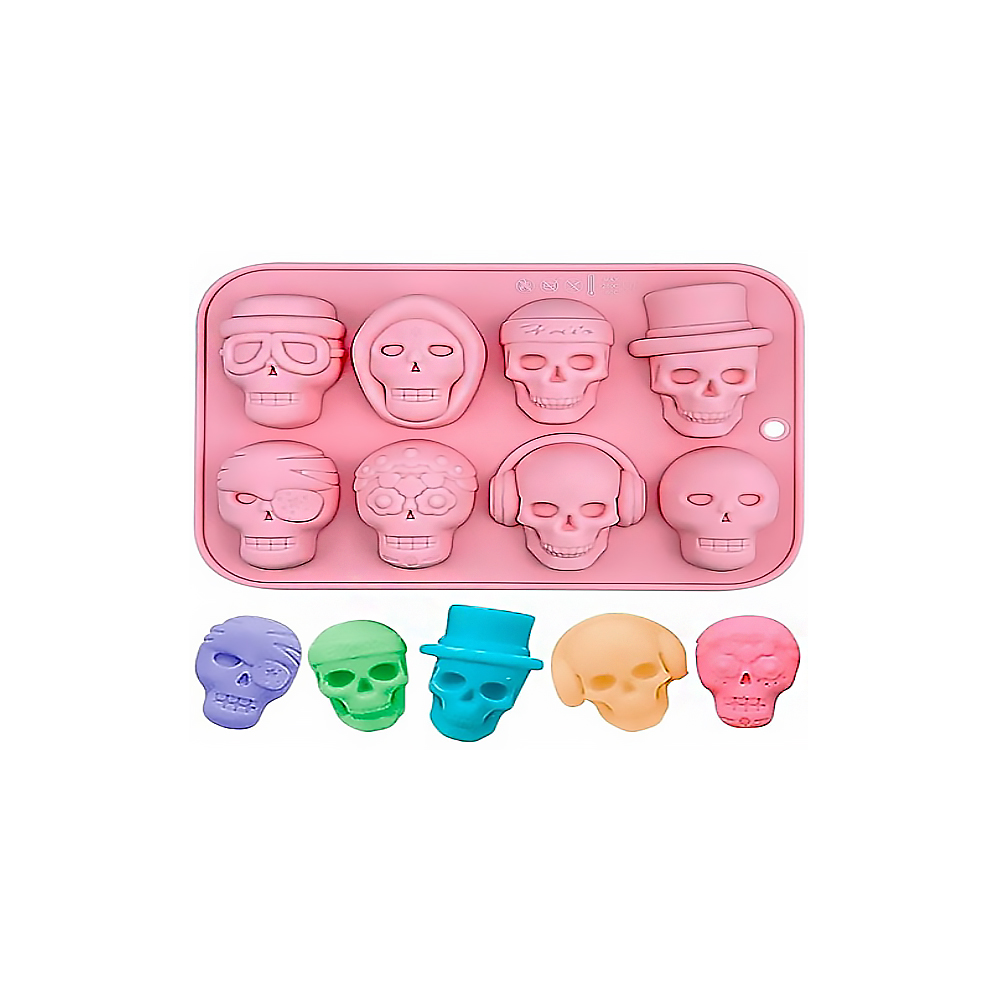 MOLDE SILICON CALAVERAS DIS.  8 CAV. 19CMX13CM