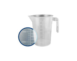 JARRA MEDIDORA PLAST. 250 ML. GRABADAS 7 DIAM. X 11 ALT.