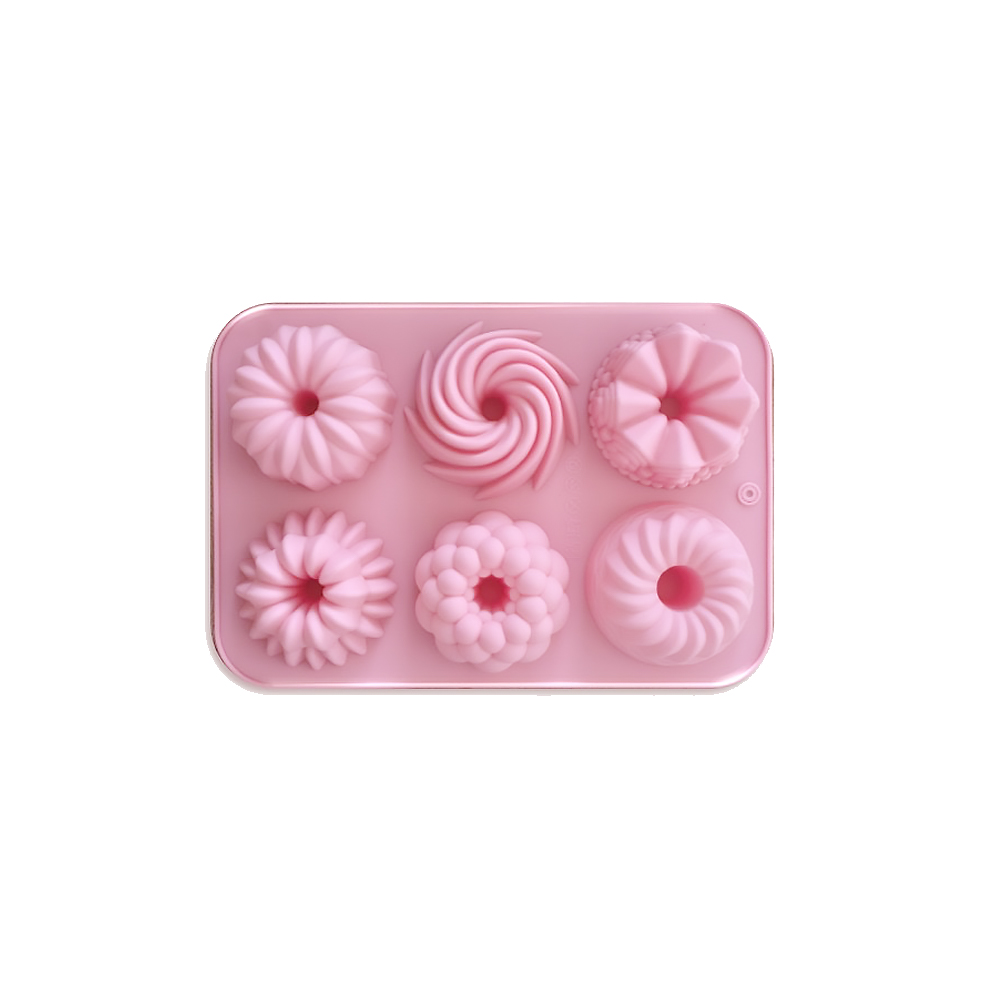 MOLDE SILI 6 CAV MINI ROSCAS GAJO Y REHI 21X15 CM= LU446